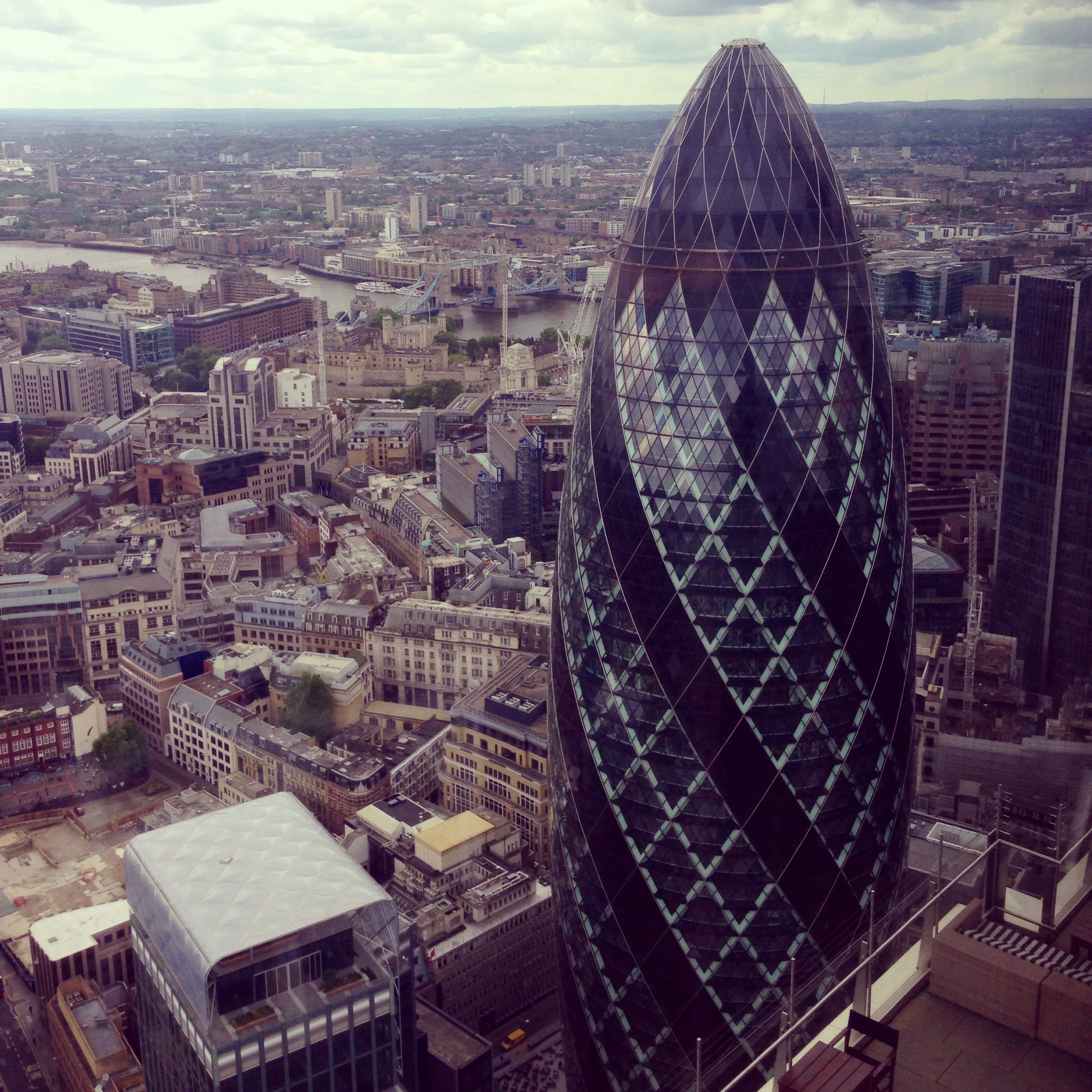"Not a bad view of London during lunch today #100happydays 16/100"