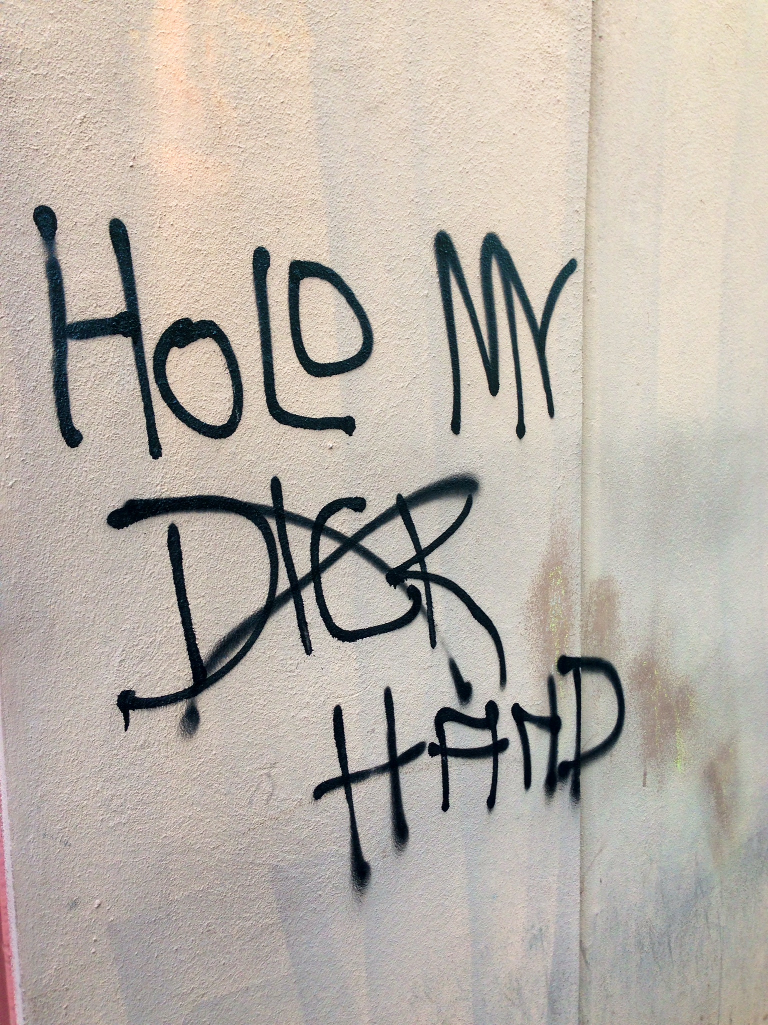 An "inspirational" graffiti message downtown 